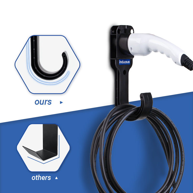 PUL Type 2 EV Charging Cable Holder – Spring Loaded Socket/Holster – Wall Mount